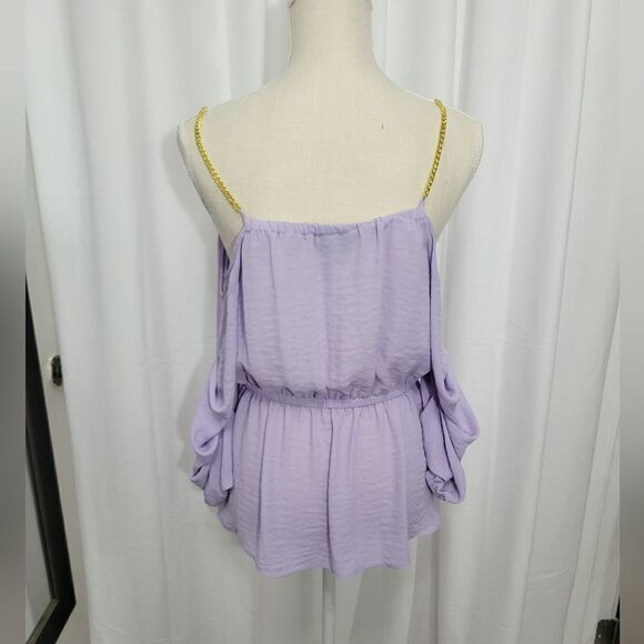 Bold elements cold shoulder blouse - Picture 3 of 11